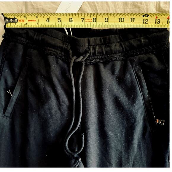 Women's Cotton Citizen Sweatpants Zip Pockets All Black Size Medium NWT - Picture 8 of 12